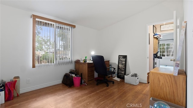 1104 W F St, Ontario, CA 91762 - office area with wood finished floors and baseboards