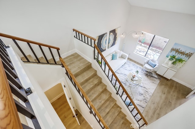 658 S Webster Ave Unit 4, Anaheim, CA 92804 - stairway featuring wood finished floors and baseboards