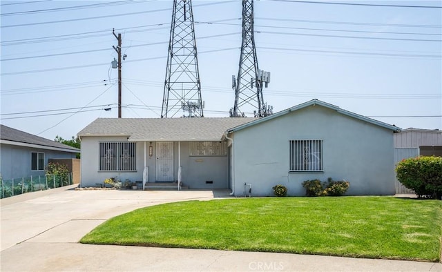 1254 Fieldgate Ave, Hacienda Heights, CA 91745 - view of front of property featuring stucco siding, a front yard, roof with shingles, and driveway