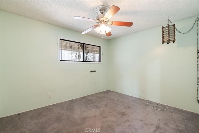 1254 Fieldgate Ave, Hacienda Heights, CA 91745 - carpeted empty room featuring ceiling fan and a textured ceiling