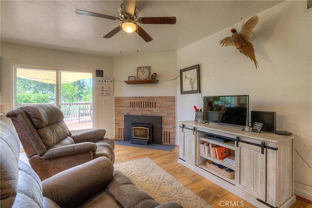 233 E Swift St, Orland, CA 95963 - living area with ceiling fan and light wood-style floors