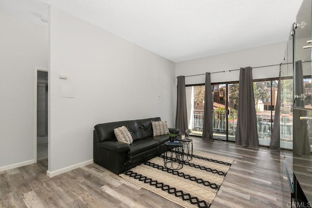8328 Regents Rd Unit 1K, San Diego, CA 92122 - living area featuring wood finished floors and baseboards