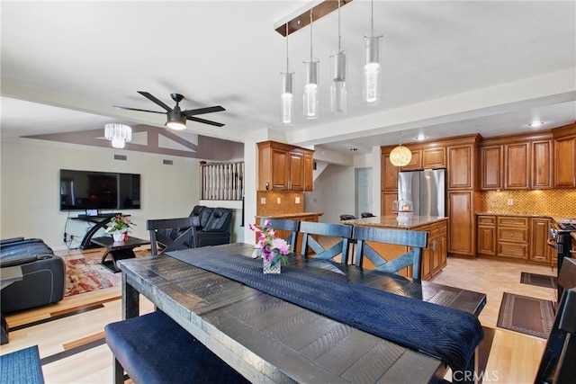 302 E 213th St, Carson, CA 90745 - dining space with ceiling fan