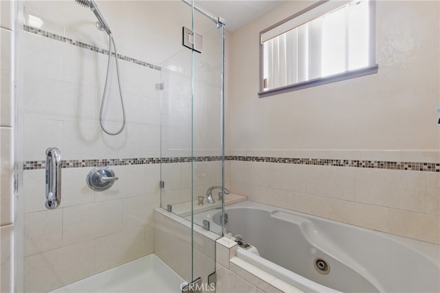 302 E 213th St, Carson, CA 90745 - full bathroom with a stall shower and a tub with jets