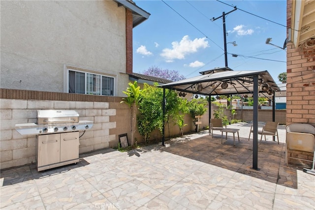 302 E 213th St, Carson, CA 90745 - fenced backyard with a gazebo, a patio area, and grilling area