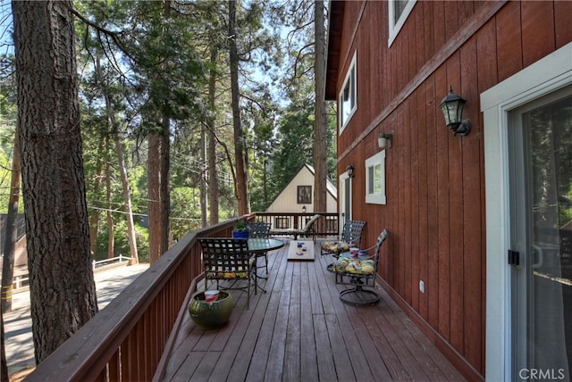 405 Terrace Rd, Lake Arrowhead, CA 92352 - view of wooden deck