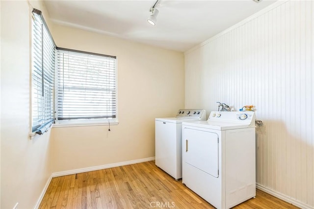 20005 Anza Ave, Torrance, CA 90503 - laundry room with independent washer and dryer, healthy amount of natural light, and light wood-type flooring