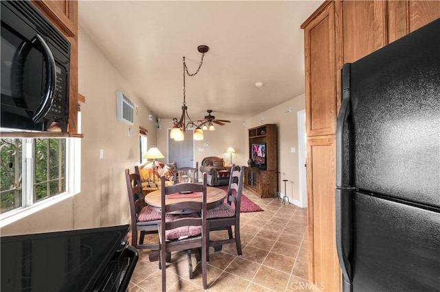 380 Mack Ln Unit 29, Palms, CA 92277 - dining area featuring light tile patterned floors and ceiling fan