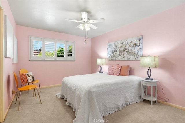 7 Pinecrest Cir, Chico, CA 95926 - bedroom with carpet, baseboards, and a ceiling fan