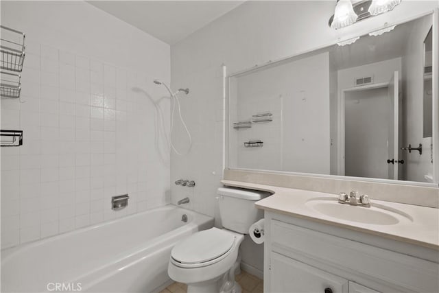 26111 Abdale St, Newhall, CA 91321 - bathroom featuring vanity, shower / tub combination, and toilet