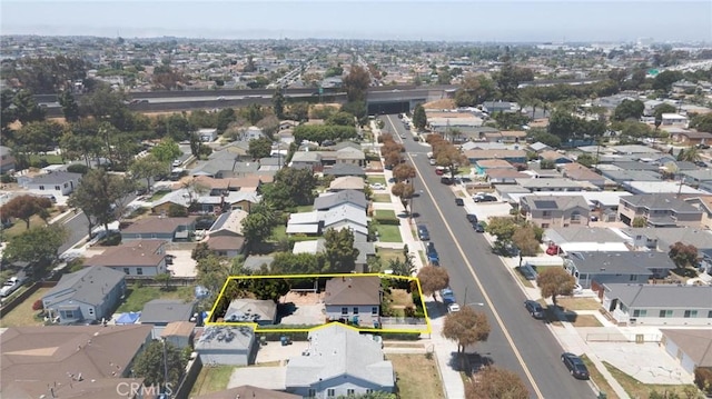 4024 W 166th St, Lawndale, CA 90260 - aerial view of residential area with property boundaries highlighted