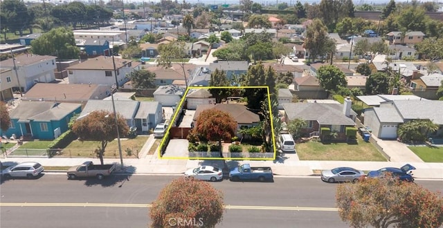 4024 W 166th St, Lawndale, CA 90260 - aerial view of residential area with property boundaries highlighted