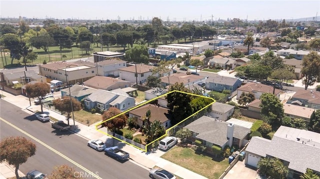 4024 W 166th St, Lawndale, CA 90260 - aerial view of residential area with property boundaries highlighted