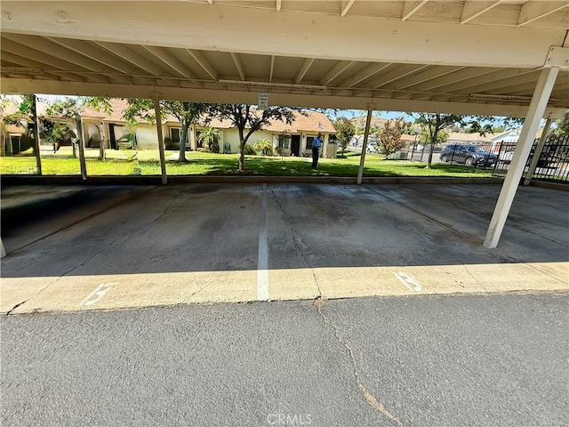 1256 Bostonia St Unit B, El Cajon, CA 92021 - covered parking lot with a residential view