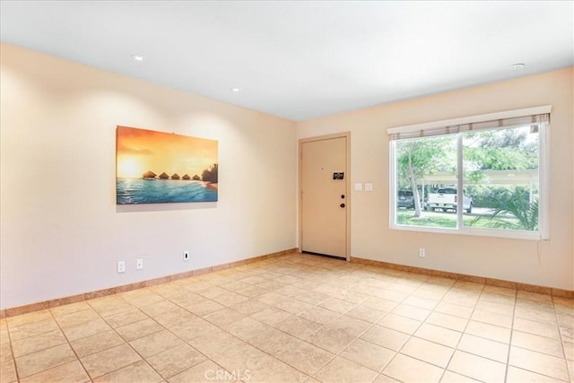 1256 Bostonia St Unit B, El Cajon, CA 92021 - empty room featuring baseboards, light tile patterned floors, and recessed lighting
