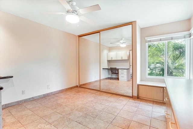 1256 Bostonia St Unit B, El Cajon, CA 92021 - empty room featuring a ceiling fan and baseboards