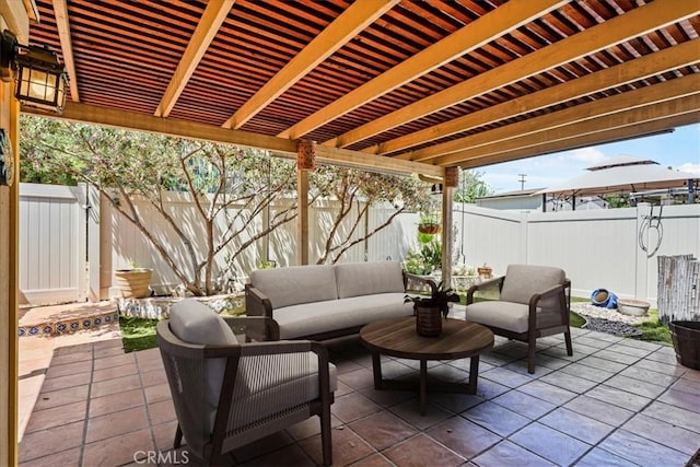 1256 Bostonia St Unit B, El Cajon, CA 92021 - fenced backyard with a patio area and an outdoor hangout area