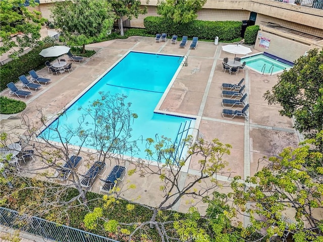 4499 Via Marisol Unit 105A, Los Angeles, CA 90042 - community pool featuring a patio area