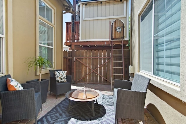 2983 Orchid Ln, Turlock, CA 95382 - view of patio / terrace featuring a fire pit