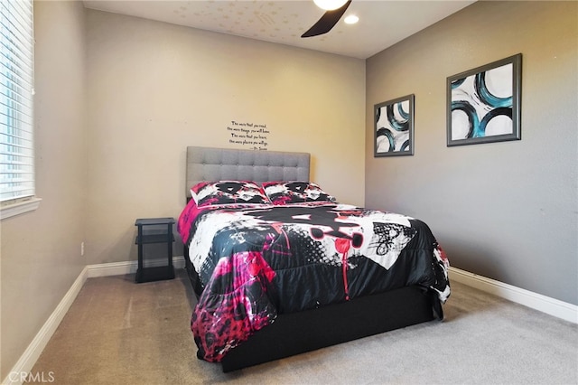 2983 Orchid Ln, Turlock, CA 95382 - carpeted bedroom featuring baseboards, a ceiling fan, and recessed lighting