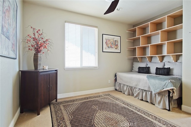 2983 Orchid Ln, Turlock, CA 95382 - bedroom featuring light colored carpet, baseboards, and ceiling fan