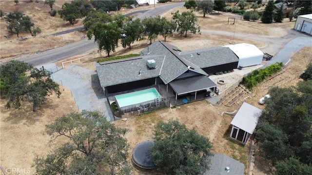 33708 Bronco Ln, Squaw Valley, CA 93675 - view from above of property with a pool