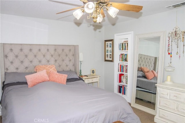 33708 Bronco Ln, Squaw Valley, CA 93675 - carpeted bedroom with a ceiling fan