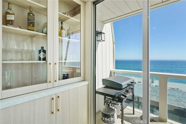 11938 Whitewater Ln, Malibu, CA 90265 - balcony with a water view and a grill