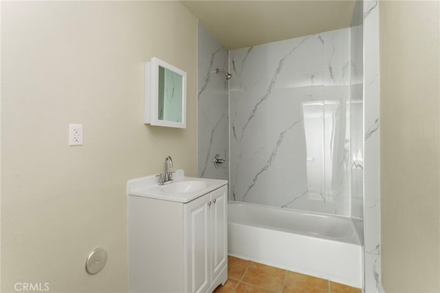 10010 S San Pedro St, Los Angeles, CA 90003 - bathroom featuring vanity, bathtub / shower combination, and tile patterned floors