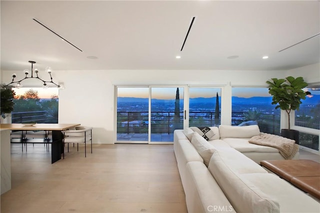 3863 Sherwood Pl, Sherman Oaks, CA 91423 - living area featuring wood finished floors and recessed lighting
