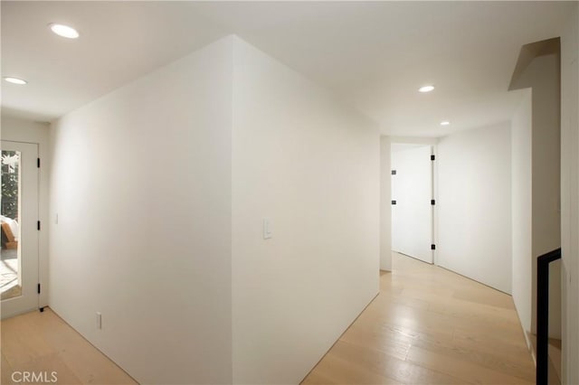 3863 Sherwood Pl, Sherman Oaks, CA 91423 - hallway with recessed lighting and light wood-type flooring