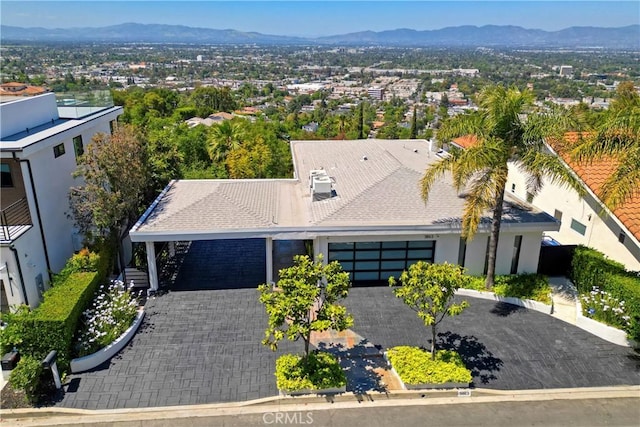 3863 Sherwood Pl, Sherman Oaks, CA 91423 - view from above of property with a mountain backdrop