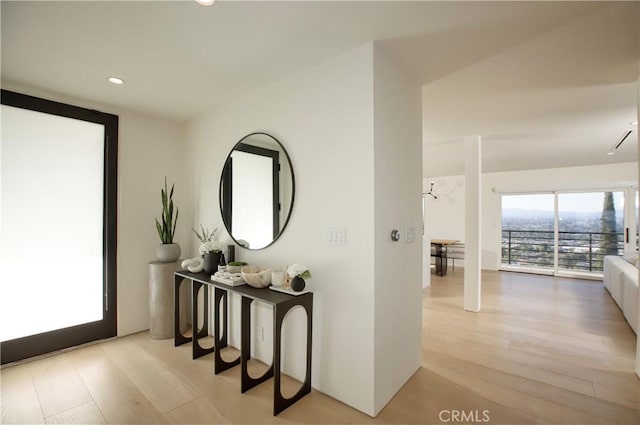 3863 Sherwood Pl, Sherman Oaks, CA 91423 - hall featuring light wood-style flooring and recessed lighting