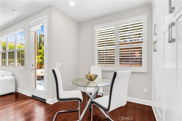 28181 Via Del Mar, San Juan Capistrano, CA 92675 - dining room featuring baseboards, wood finished floors, and recessed lighting
