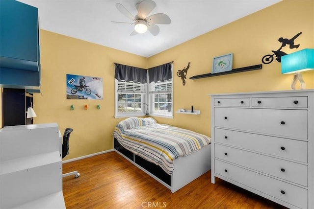 2515 Armour Ln, Redondo Beach, CA 90278 - bedroom featuring wood finished floors, baseboards, and ceiling fan