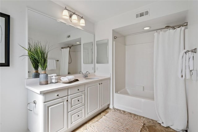 5547 Strand Unit 101, Hawthorne, CA 90250 - bathroom featuring vanity and shower / bathtub combination with curtain