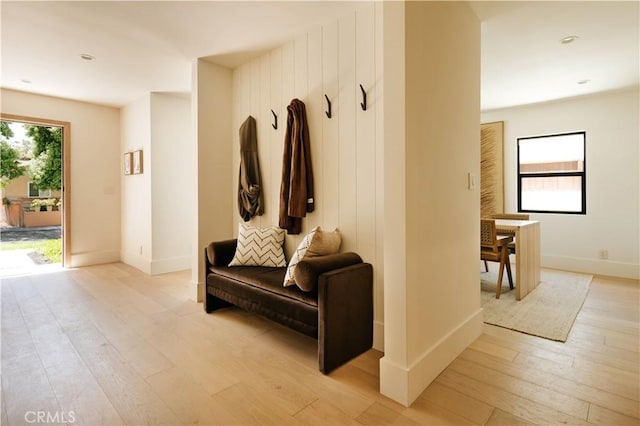 4522 Calhoun Ave, Sherman Oaks, CA 91423 - mudroom featuring light wood-type flooring and baseboards