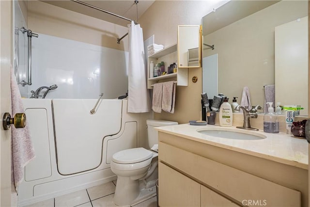 28030 Northwood Dr, Menifee, CA 92586 - full bath with tile patterned flooring, toilet, and vanity
