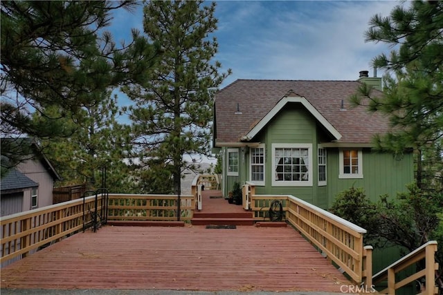 1285 Yukon Dr, Lake Arrowhead, CA 92352 - view of wooden deck