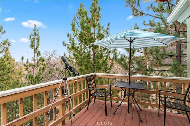 1285 Yukon Dr, Lake Arrowhead, CA 92352 - view of wooden deck