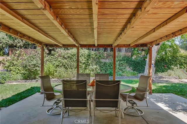 7612 Vicky Ave, West Hills, CA 91304 - fenced backyard with a patio area and outdoor dining area