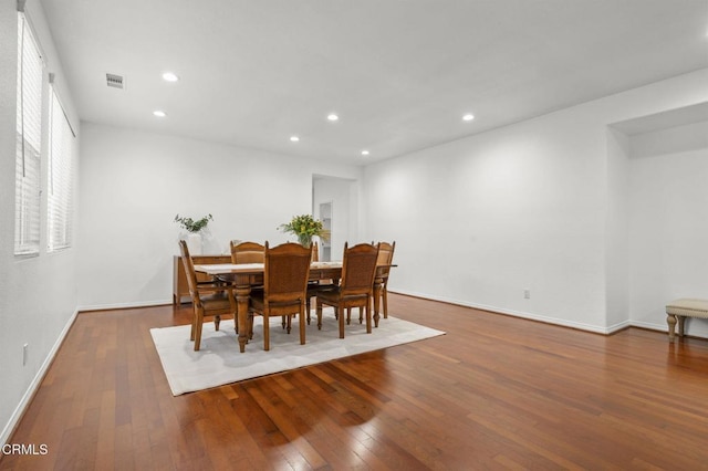 3806 Golden Pond Dr, Camarillo, CA 93012 - dining area with hardwood / wood-style flooring, recessed lighting, and baseboards