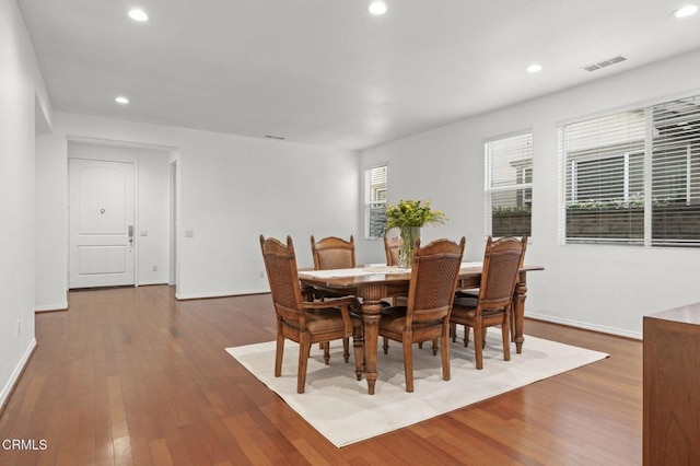 3806 Golden Pond Dr, Camarillo, CA 93012 - dining area with wood finished floors, recessed lighting, and baseboards
