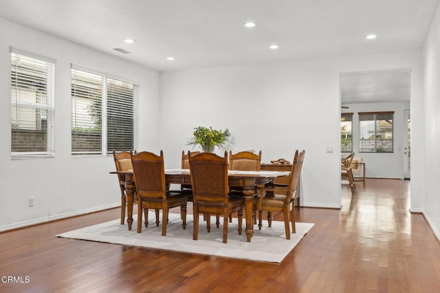 3806 Golden Pond Dr, Camarillo, CA 93012 - dining room featuring hardwood / wood-style floors, recessed lighting, and baseboards