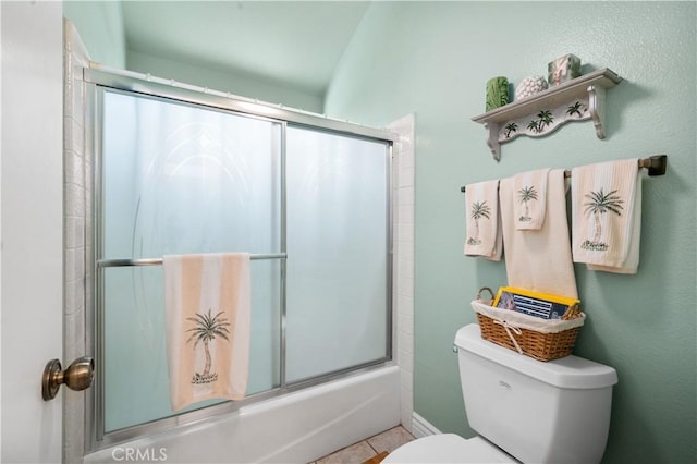 454 E Merrimac St, Upland, CA 91784 - full bath featuring toilet, enclosed tub / shower combo, and tile patterned floors