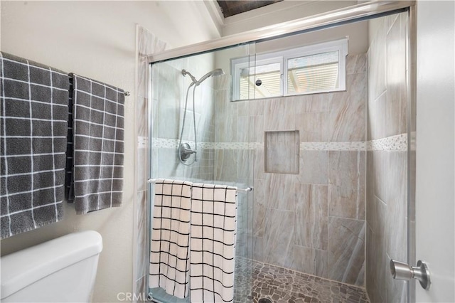 454 E Merrimac St, Upland, CA 91784 - bathroom featuring toilet and a shower stall