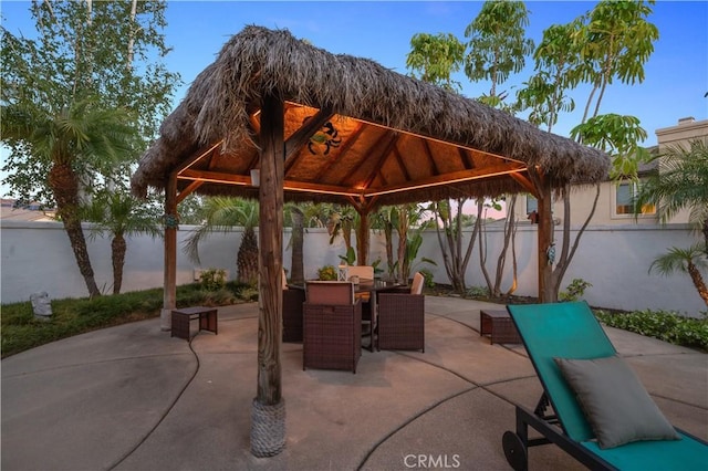 2229 N 3rd Ave, Upland, CA 91784 - fenced backyard with a gazebo, outdoor dining area, and a patio