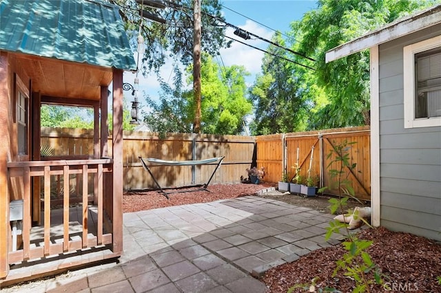 7791 Sherwood Blvd, Los Molinos, CA 96055 - fenced backyard featuring a patio