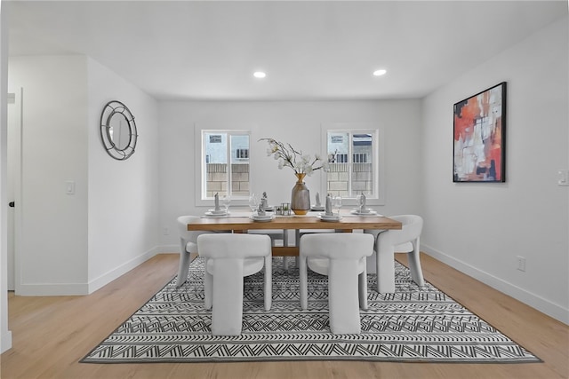623 S Homerest Ave, Azusa, CA 91702 - dining room with baseboards, light wood-style flooring, and recessed lighting