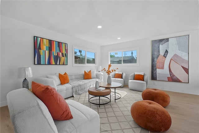 623 S Homerest Ave, Azusa, CA 91702 - living room with light wood-type flooring, recessed lighting, and baseboards